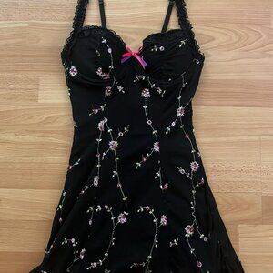 🖤 Dolls Kill Sugar Thrillz “Midnight I’m Baby” Slip Dress – Size S 🖤